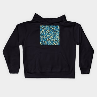 Camouflage Teal Turquoise Kids Hoodie